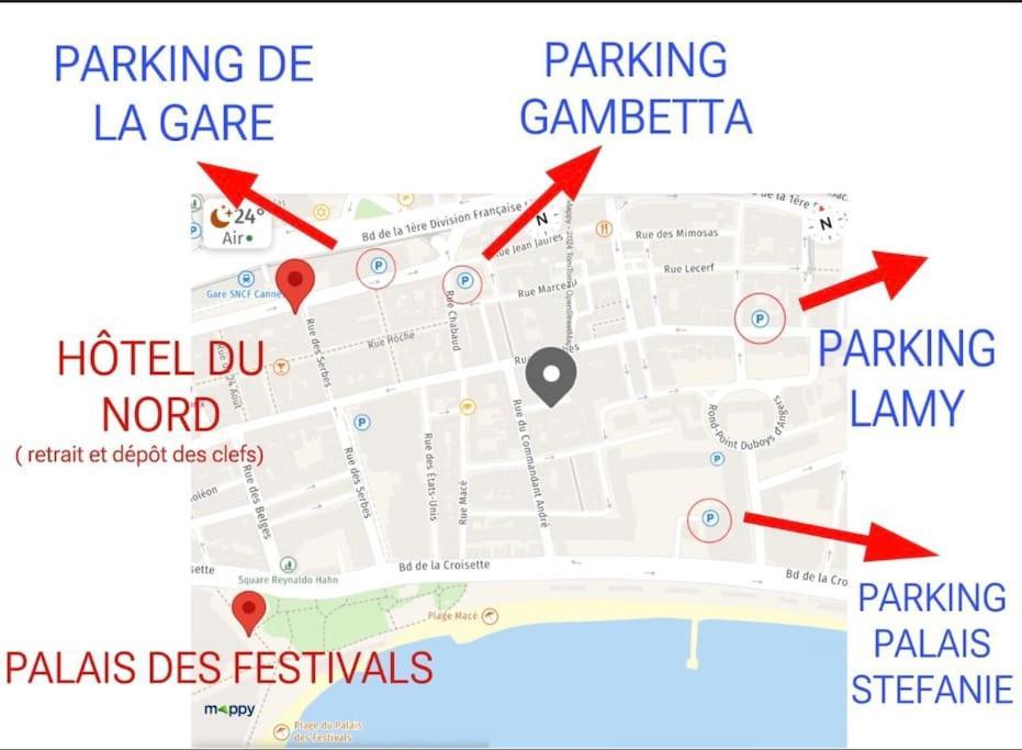 Cannes Centre Proche Plage Croisette Palais Des Festivals Zewnętrze zdjęcie